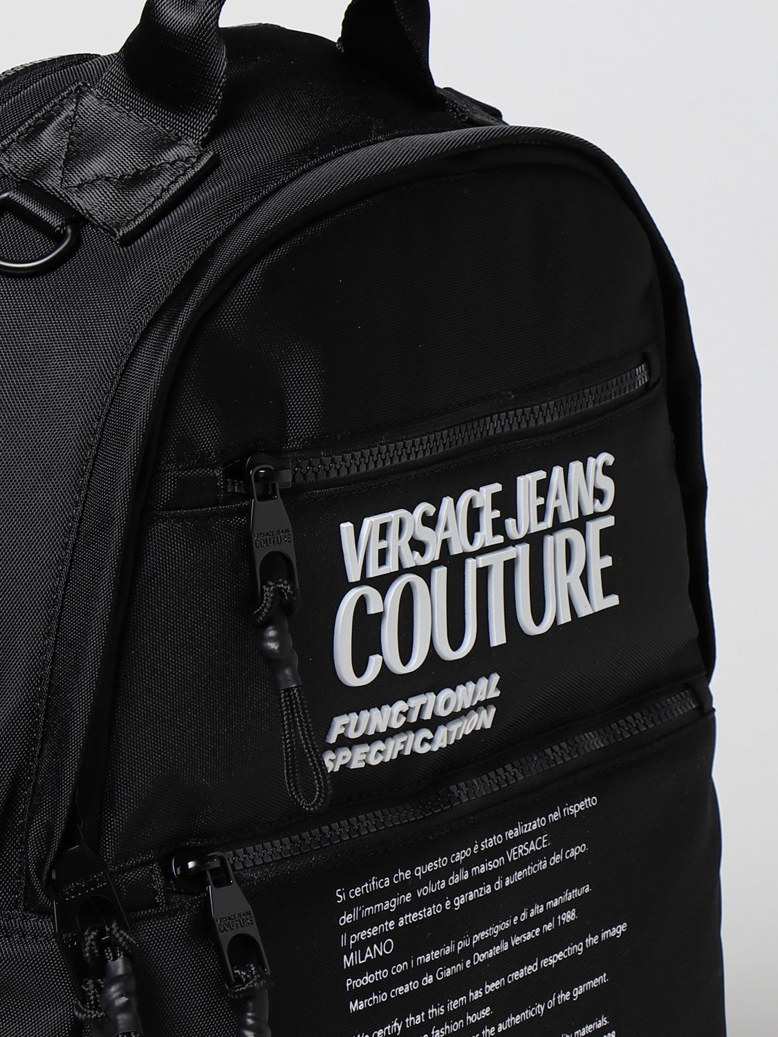 Backpack Versace Jeans Couture: Versace Jeans Couture backpack in cordura black 3