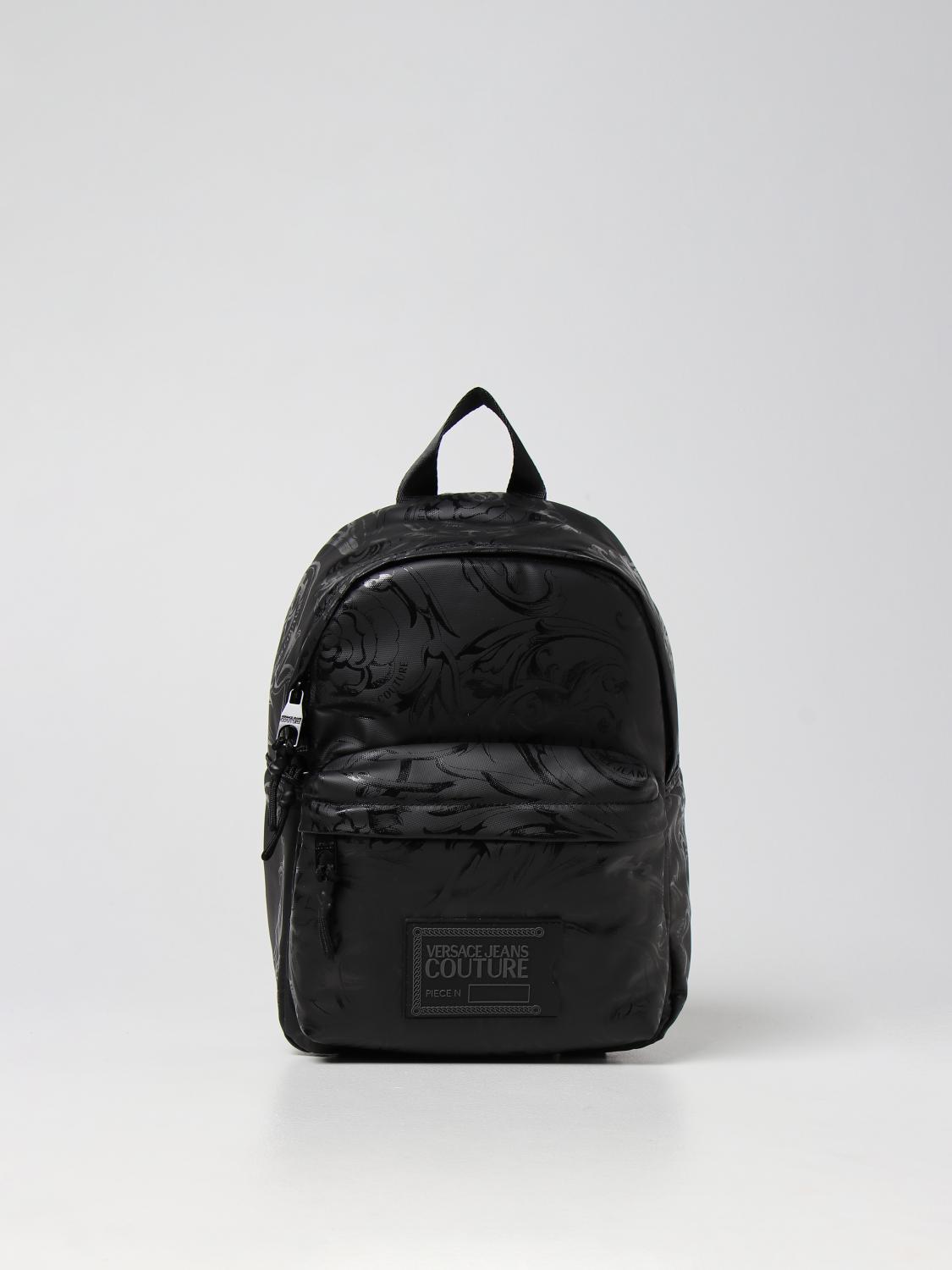 VERSACE JEANS COUTURE: Zaino con logo all over - Nero | Zaino Versace Jeans  Couture 72YA4B26ZS277 GIGLIO.COM