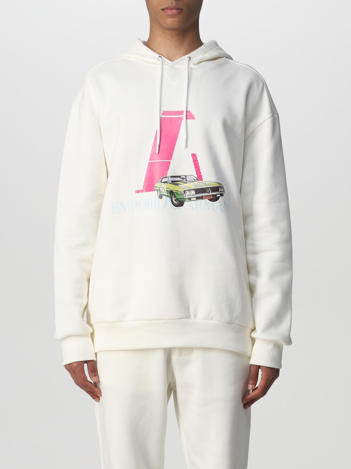 mens white armani sweatshirt