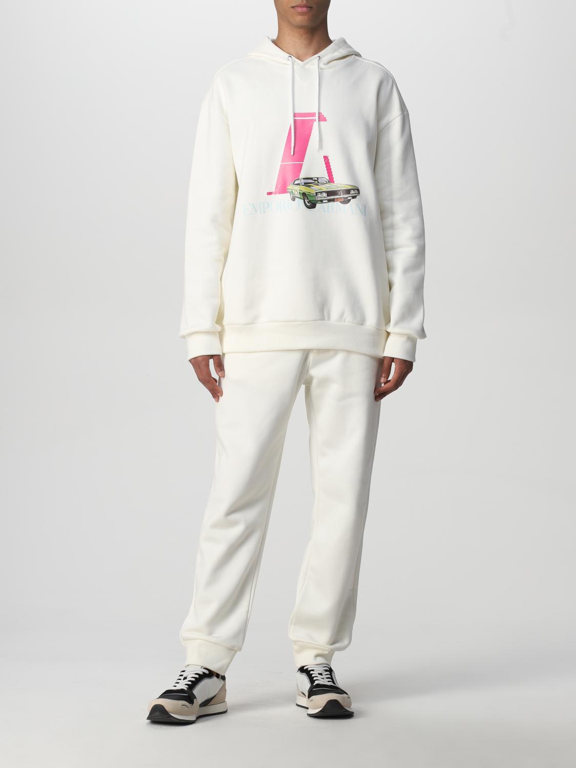 mens white armani sweatshirt