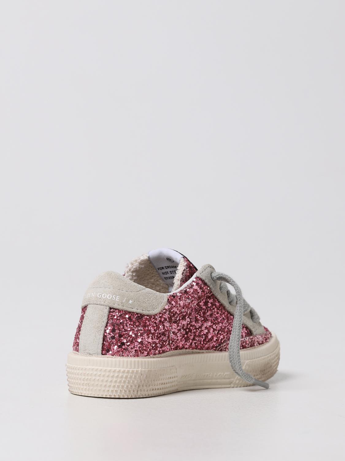 may sneakers in glitter and suede