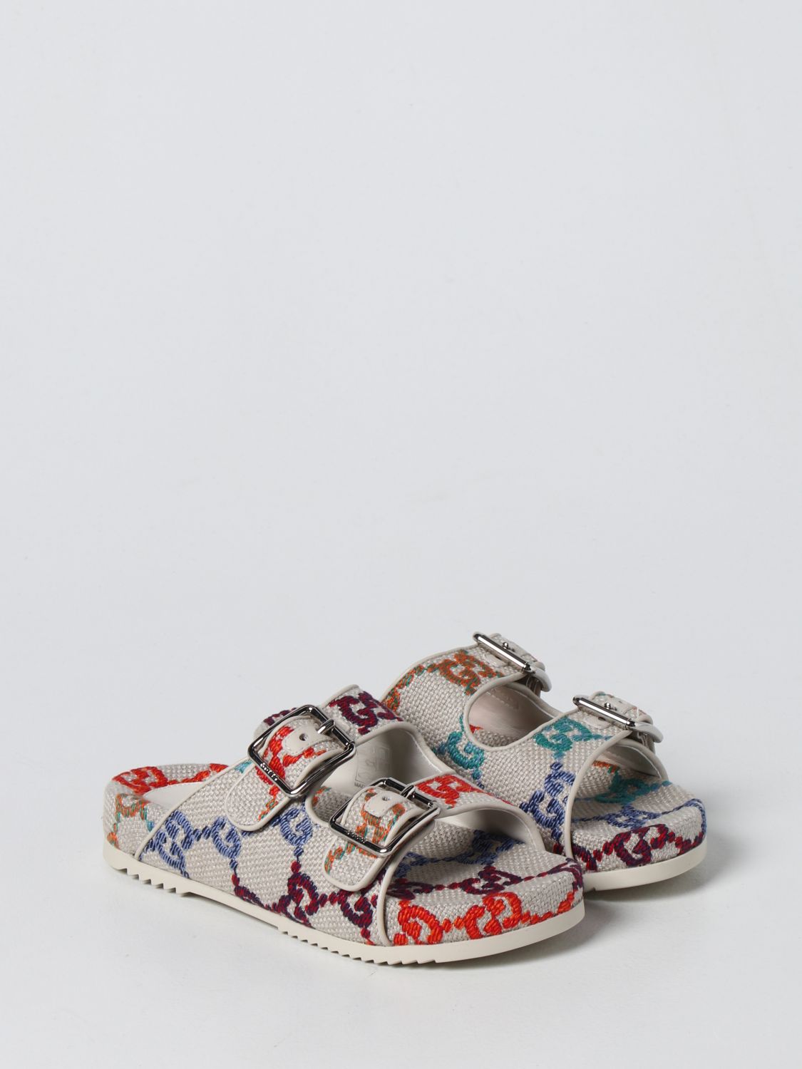 Shoes Gucci: Gucci jacquard sandals with GG monogram all over multicolor 2