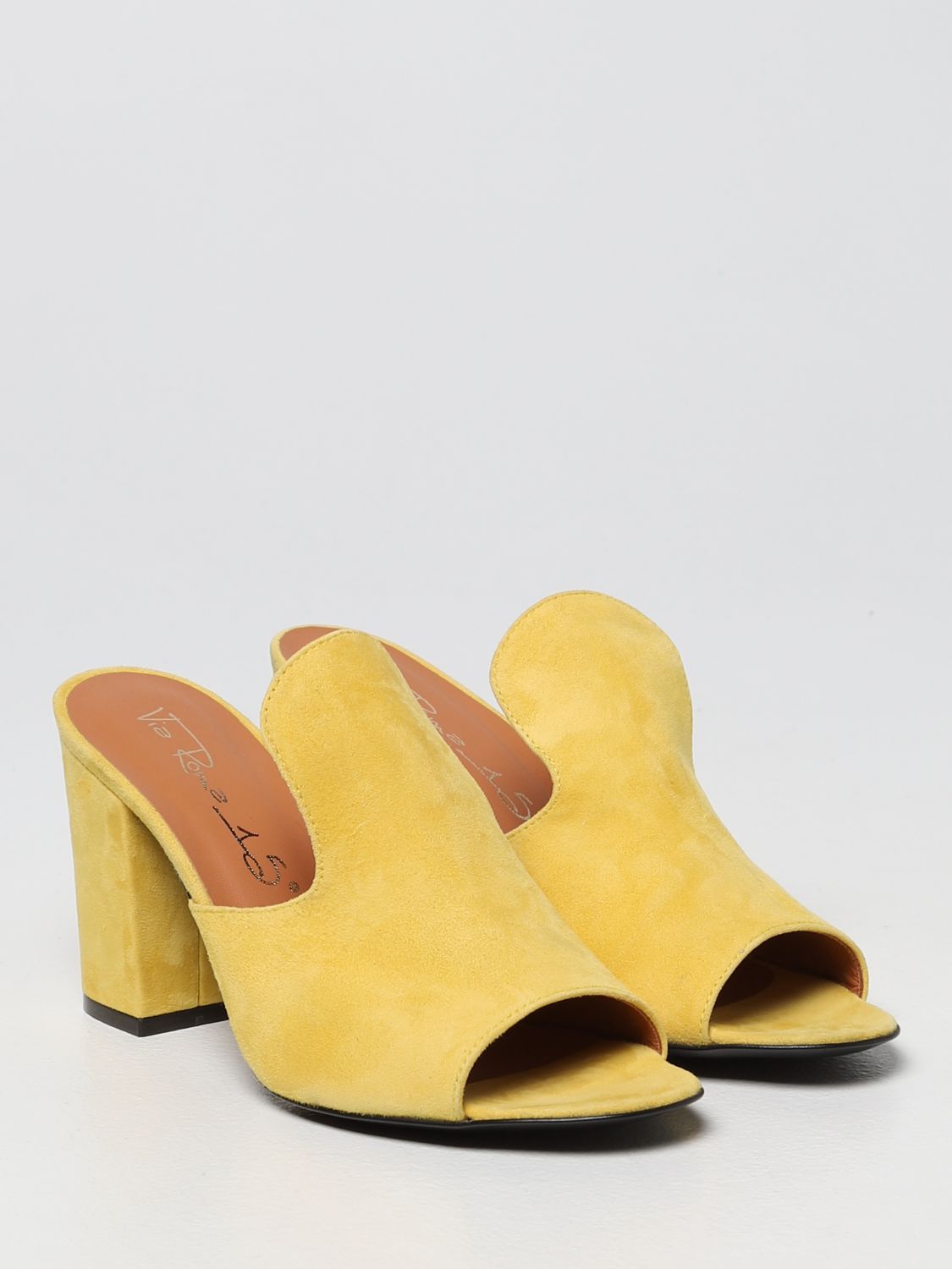 Sandales à talons Via Roma 15: Chaussures femme Via Roma 15 jaune 2