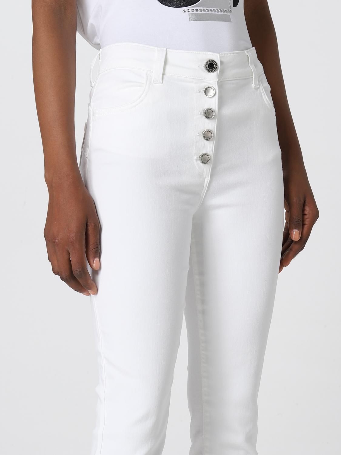 LIU JO: Pantalone donna - Bianco | Jeans Liu Jo TA2220D4655 GIGLIO.COM