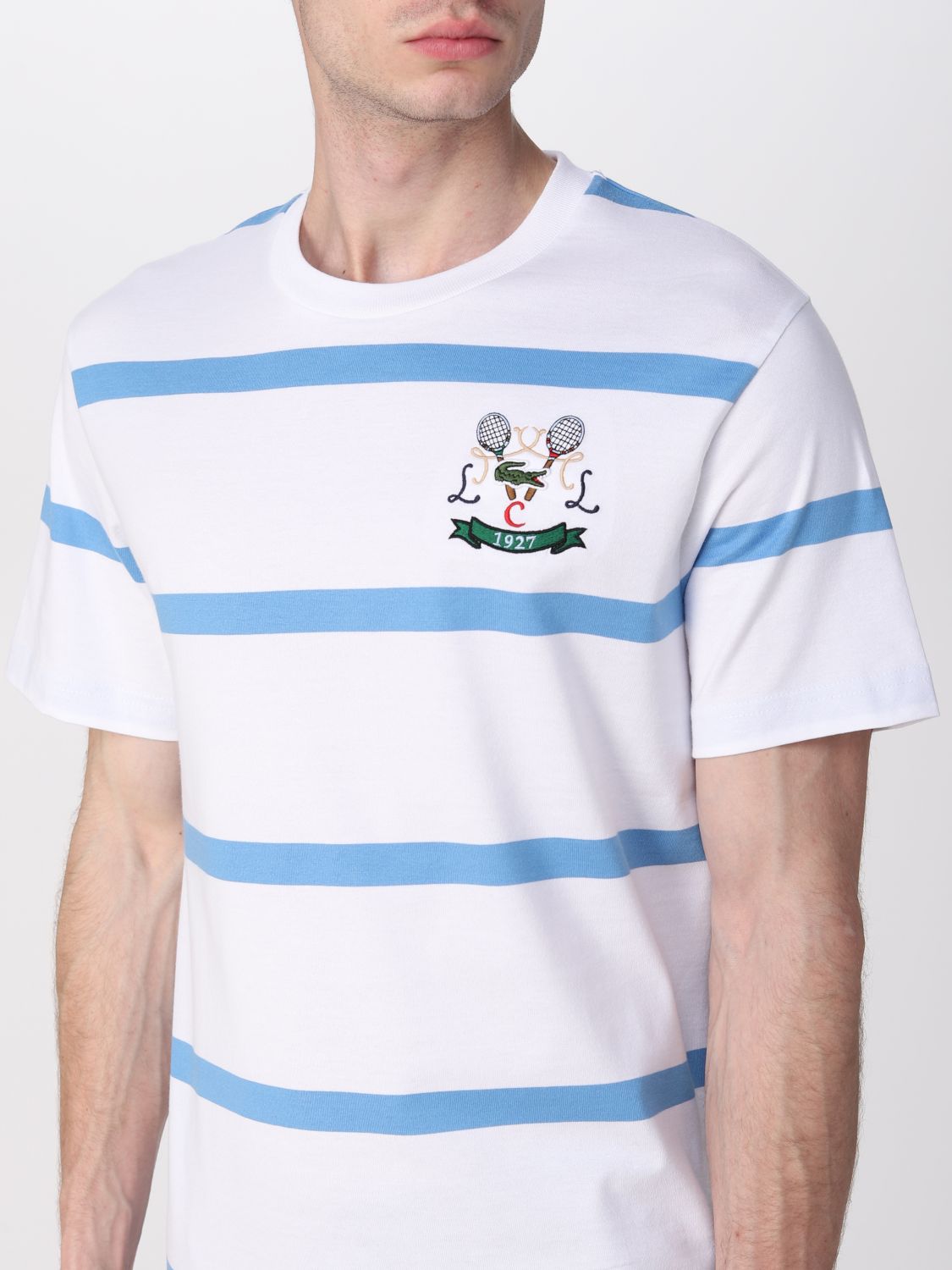 T-shirt Lacoste L!Ve: Lacoste L! Ve striped T-shirt gnawed blue 3