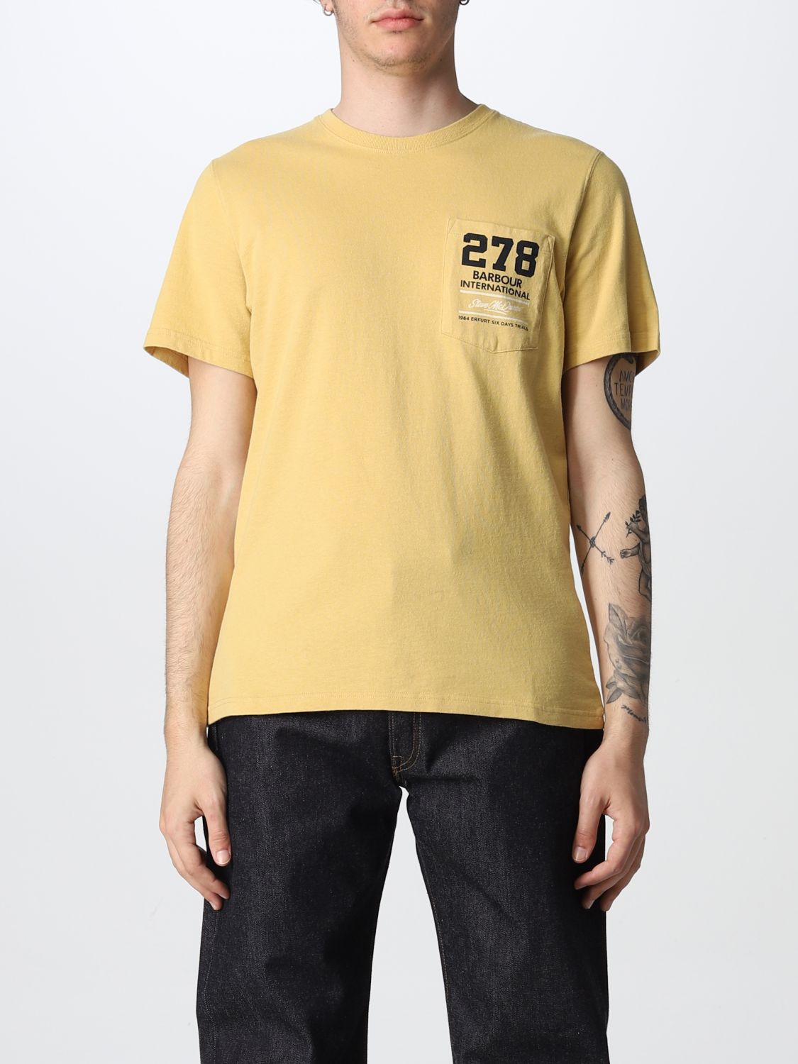 T-Shirt Barbour: Barbour Herren T-Shirt gelb 1