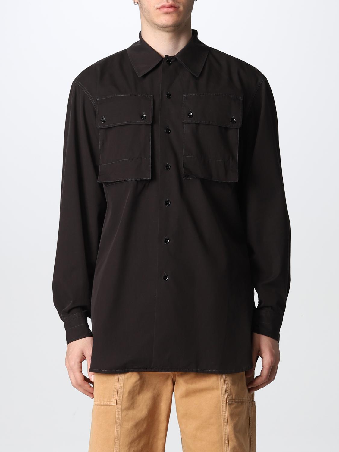 LEMAIRE: Shirt men - Black | Lemaire shirt M221SH190LF699 online at ...