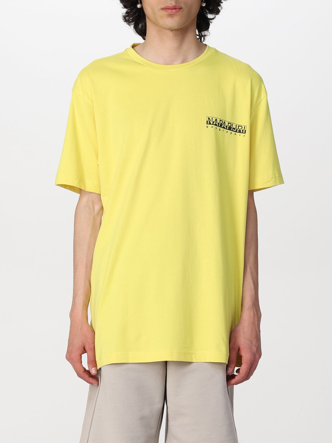 NAPAPIJRI: T-shirt with logo - Yellow | Napapijri t-shirt NP0A4G6B ...