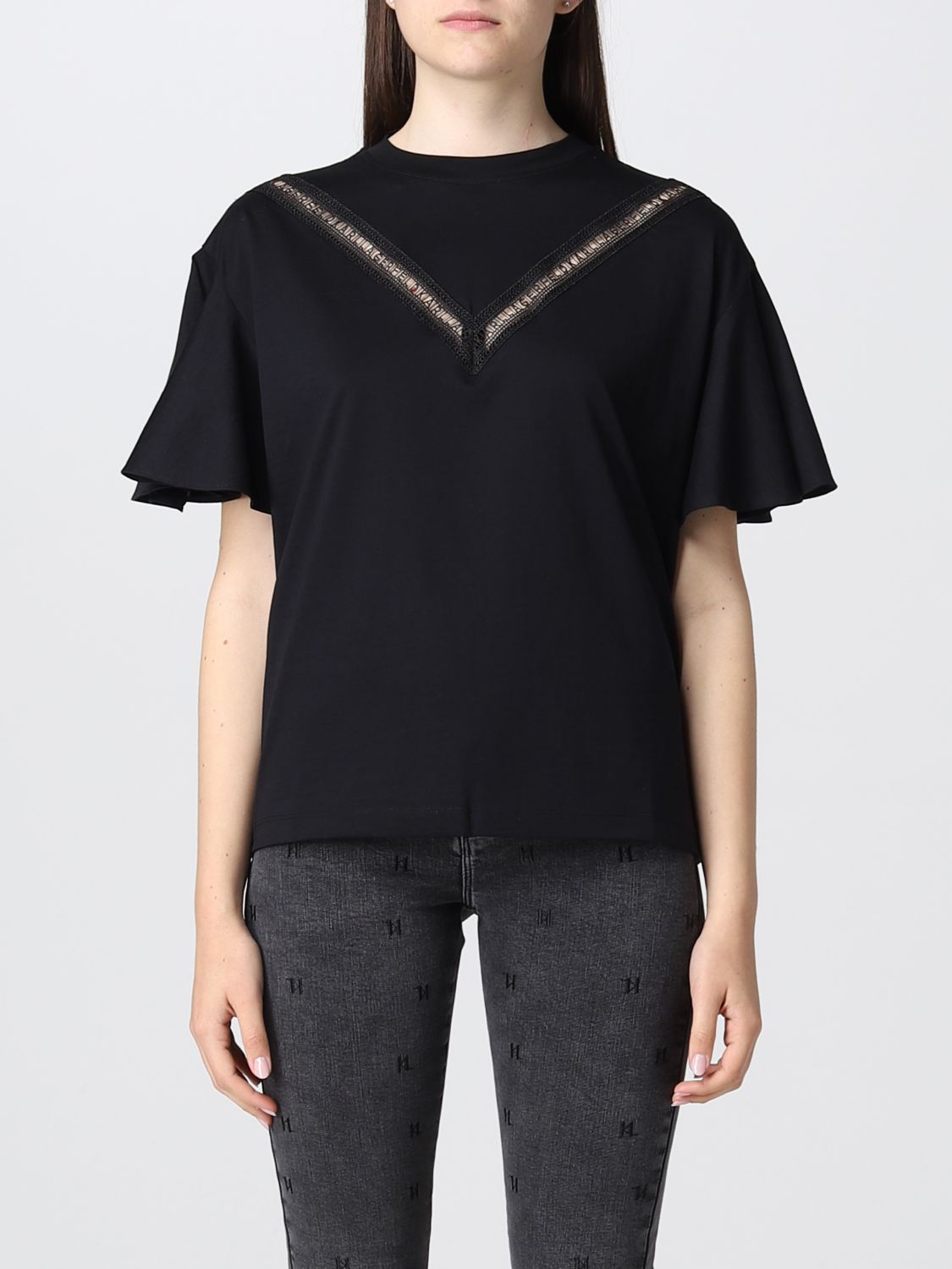 티셔츠 칼 라거펠트: 티셔츠 Karl Lagerfeld 여성 블랙 1