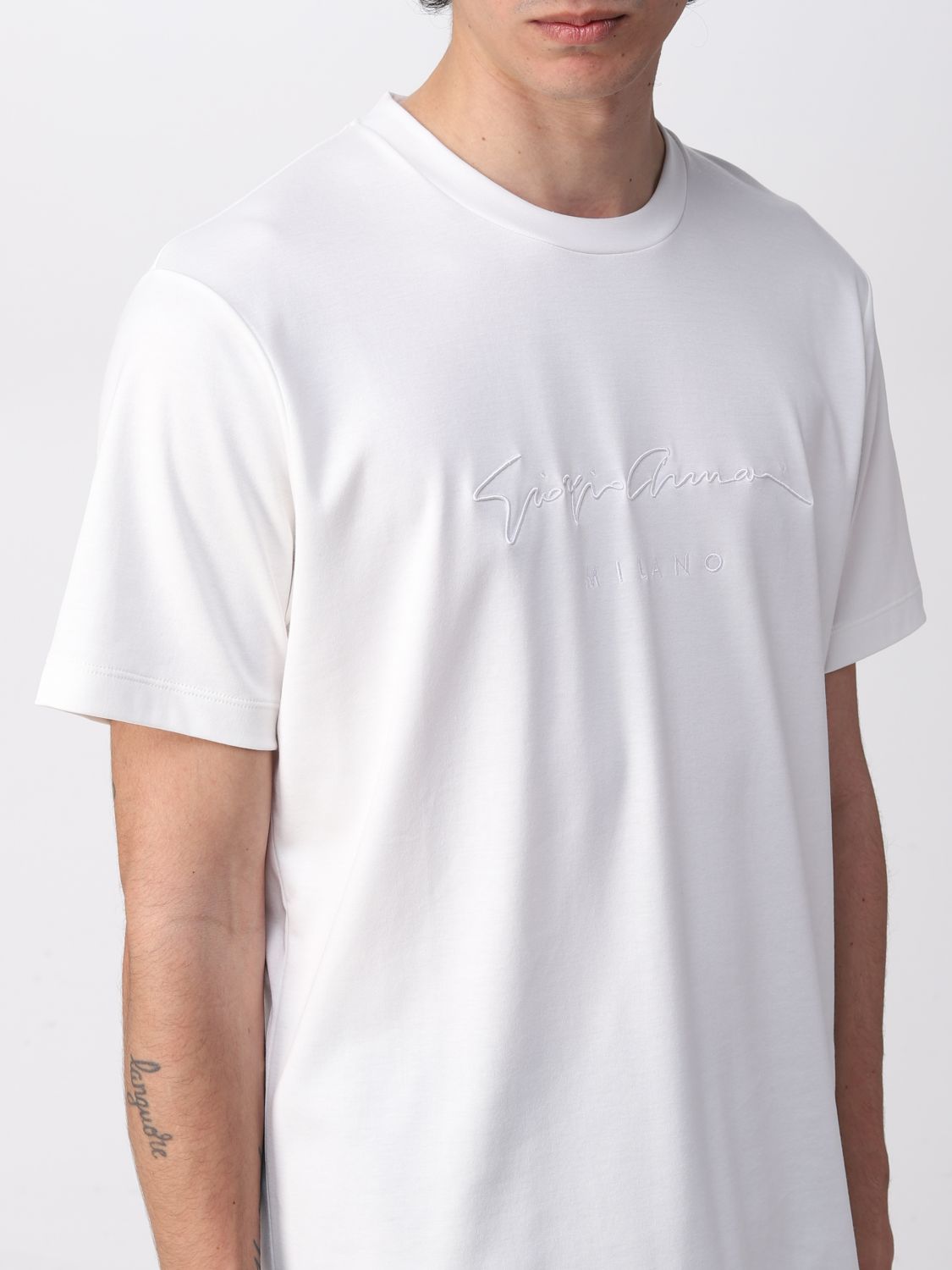 T恤 Giorgio Armani: T恤 男士 Giorgio Armani 白色 4