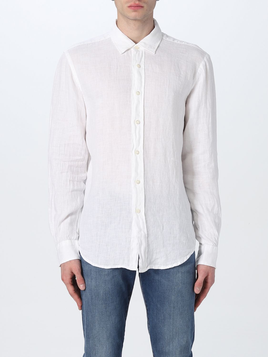 Roy Rogers Franklin Linen Shirt White Man | ModeSens