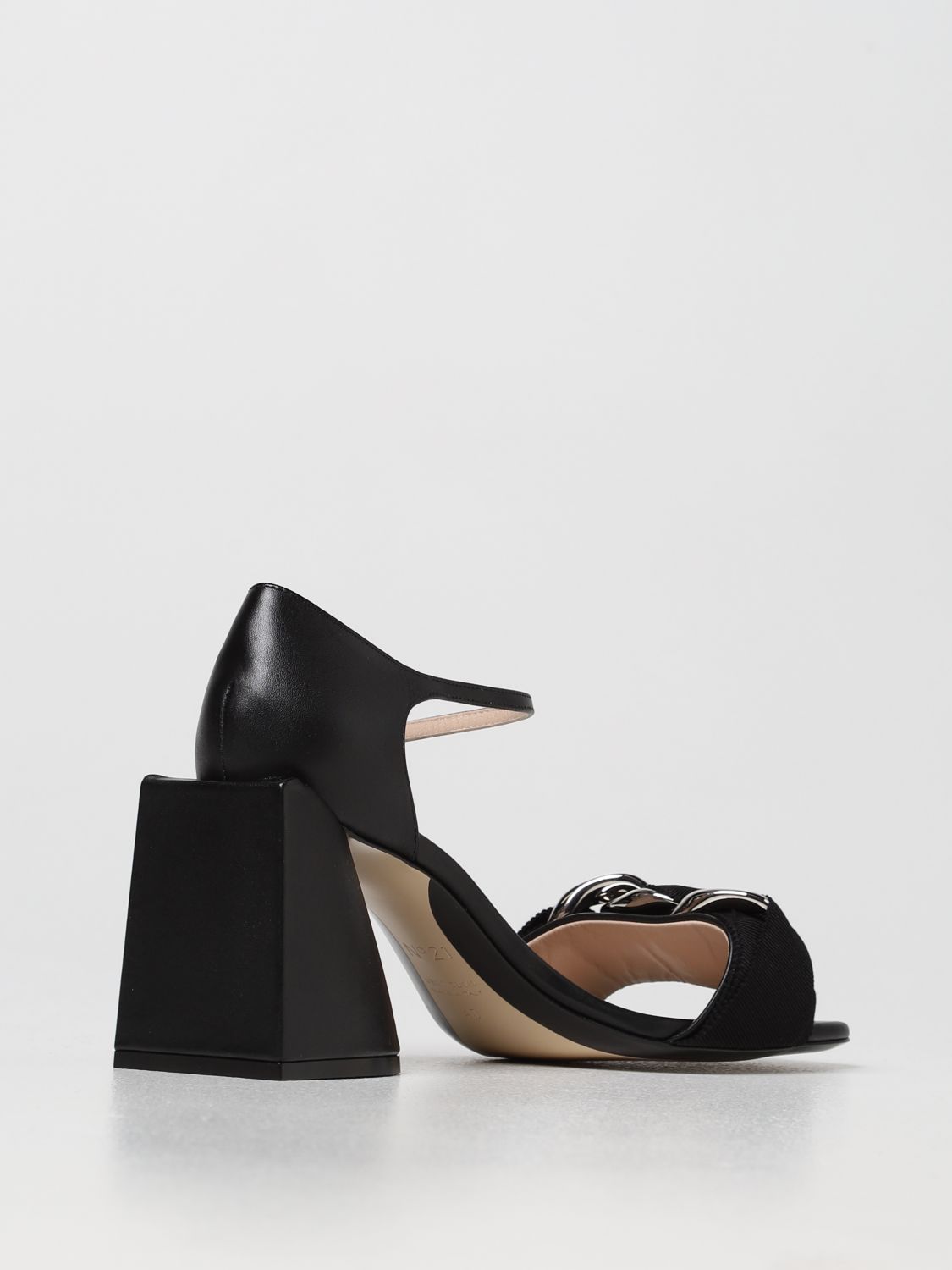 Sandales Cuir N°21 en coloris Noir Femme Chaussures à talons Chaussures à talons N°21 
