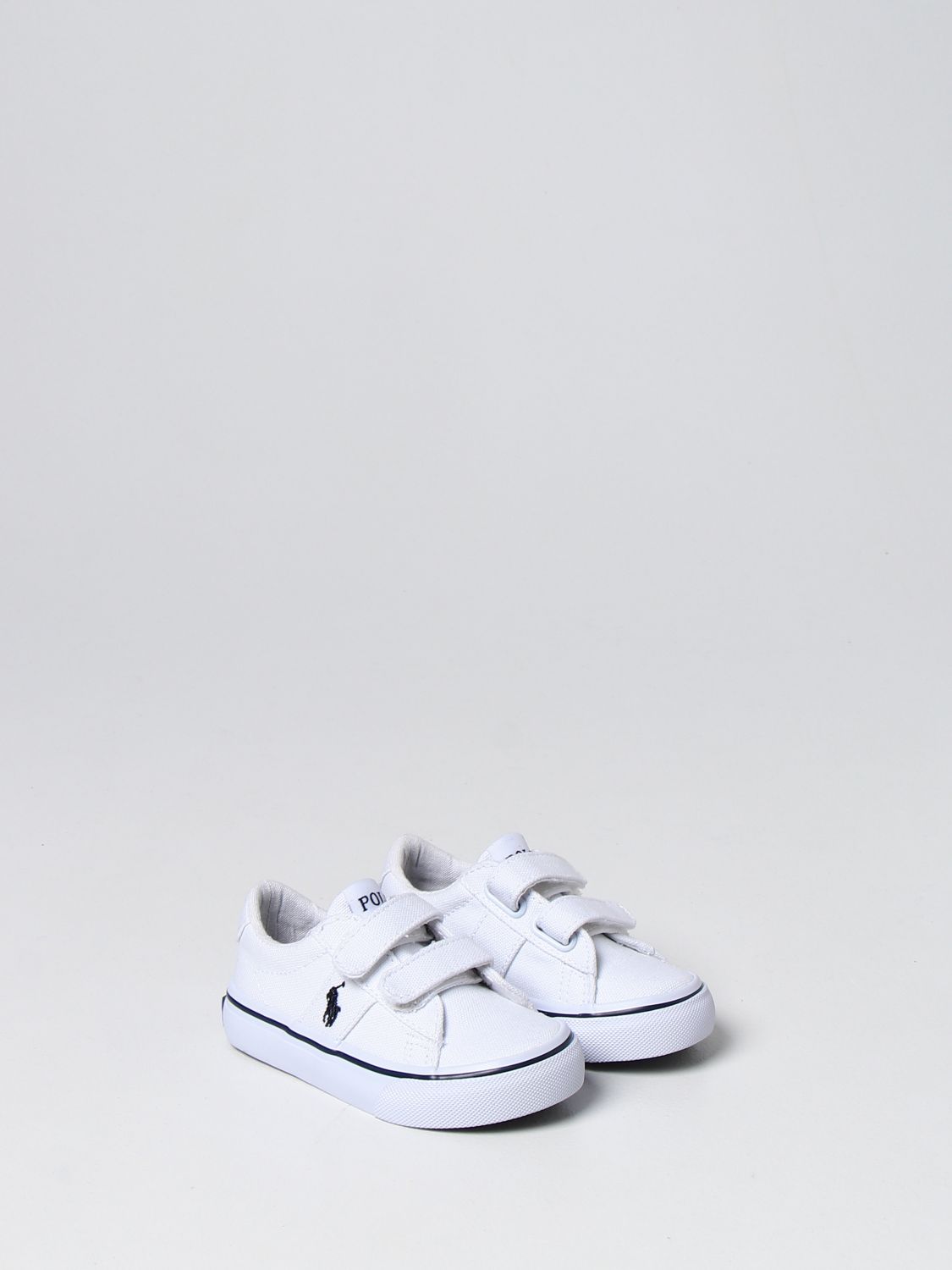 Polo Ralph Lauren Outlet: canvas sneakers - White | Polo Ralph Lauren shoes  RF103501 online on 