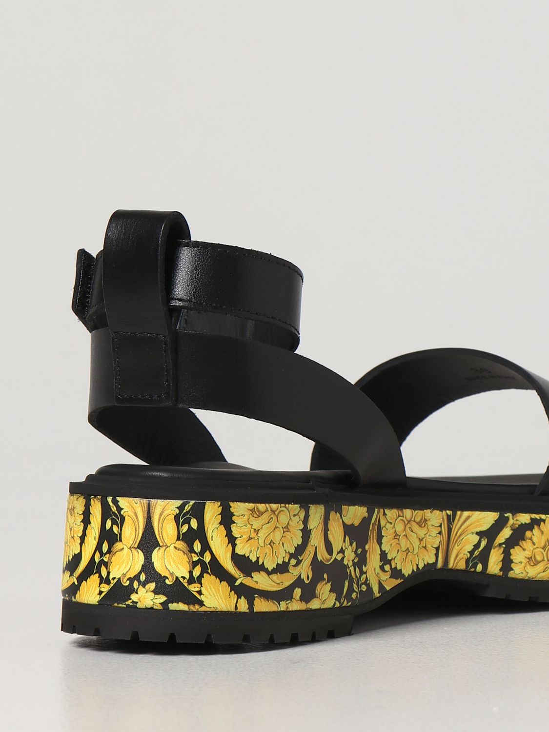 Scarpe Young Versace: Sandalo slide Versace Young in pelle nero 3