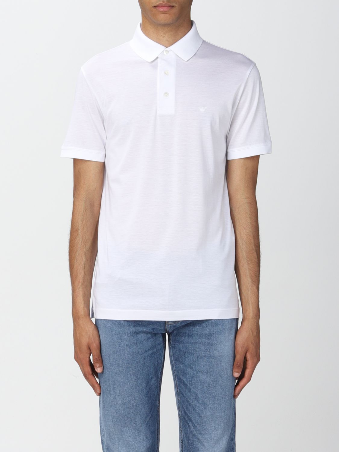 EMPORIO ARMANI: Polo shirt men - White | Polo Shirt Emporio Armani ...