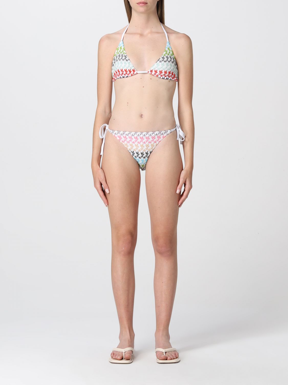 Swimsuit Missoni: Missoni zigzag crochet bikini swimsuit white 1