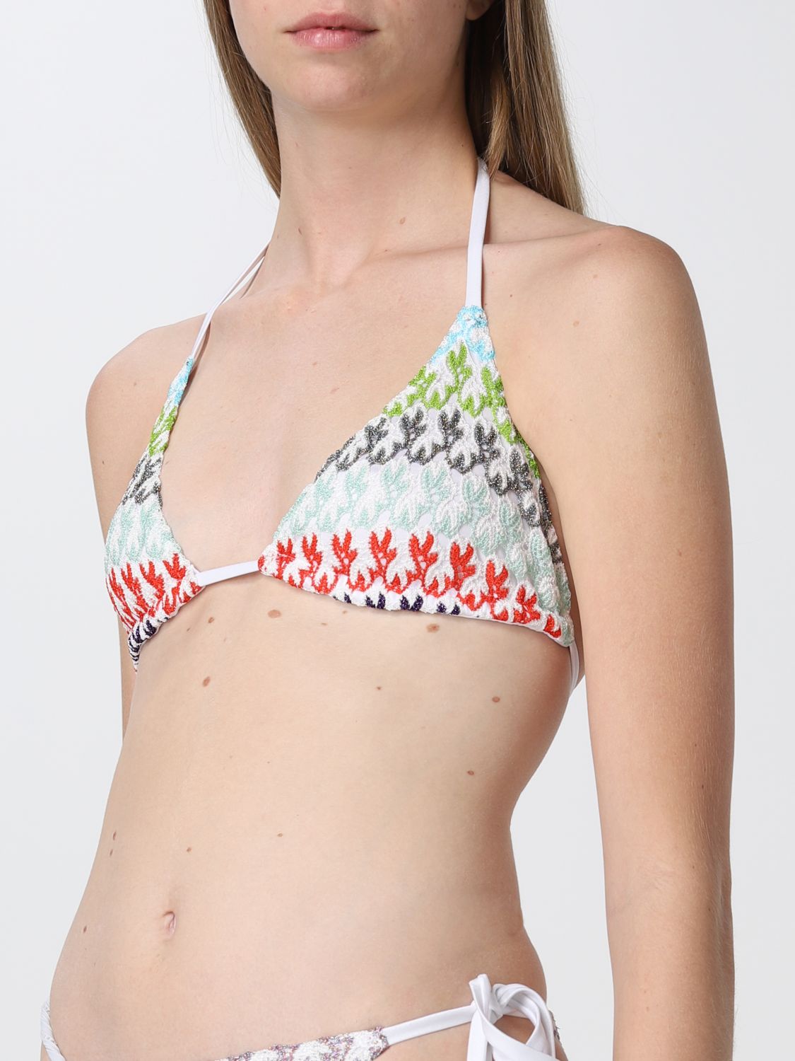 Swimsuit Missoni: Missoni zigzag crochet bikini swimsuit white 3