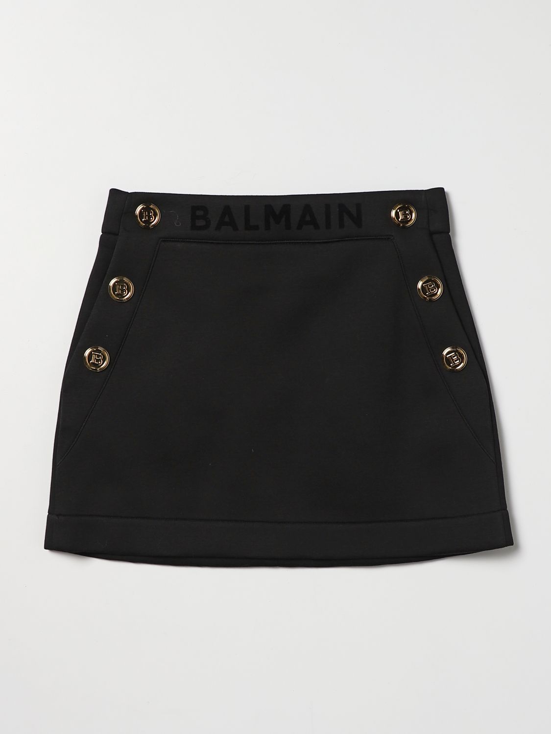 Skirt Balmain: Balmain double-breasted mini skirt black 1