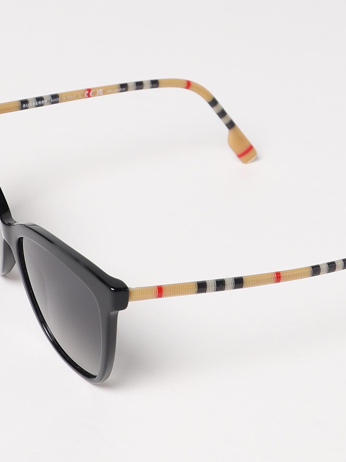 BURBERRY: check acetate sunglasses - Grey | Burberry sunglasses B 4308  online on 