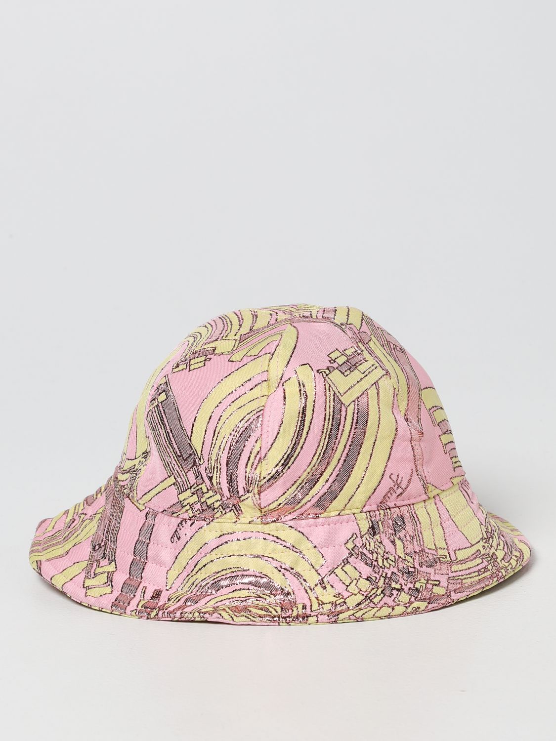 Cappello bimba Emilio Pucci: Cappello da pescatore Emilio Pucci con motivo grafico rosa 1