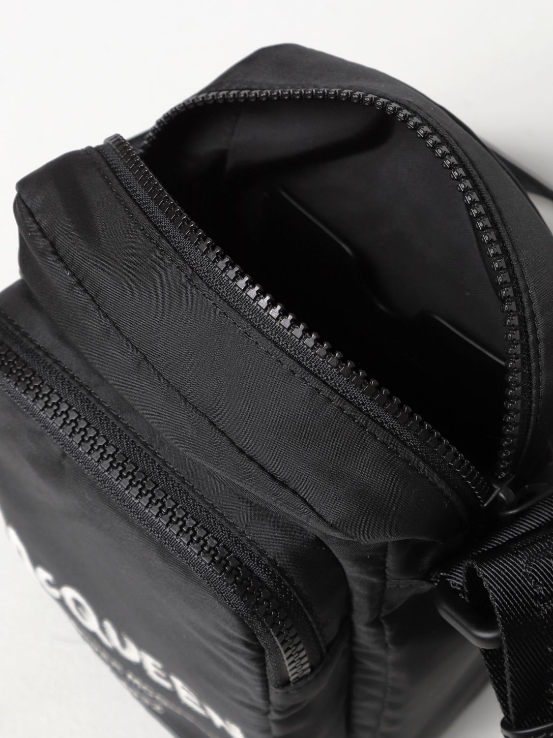 Shoulder bag Alexander Mcqueen: Alexander McQueen crossbody bag with Graffiti logo black 5