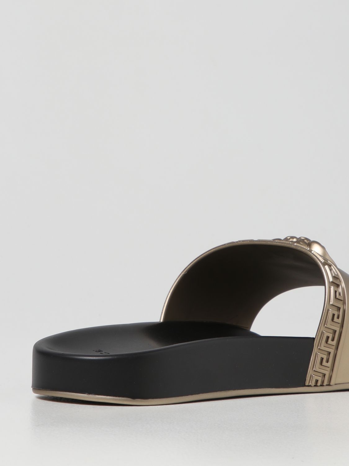 Sandals Versace: Versace Medusa rubber slide sandals gold 3