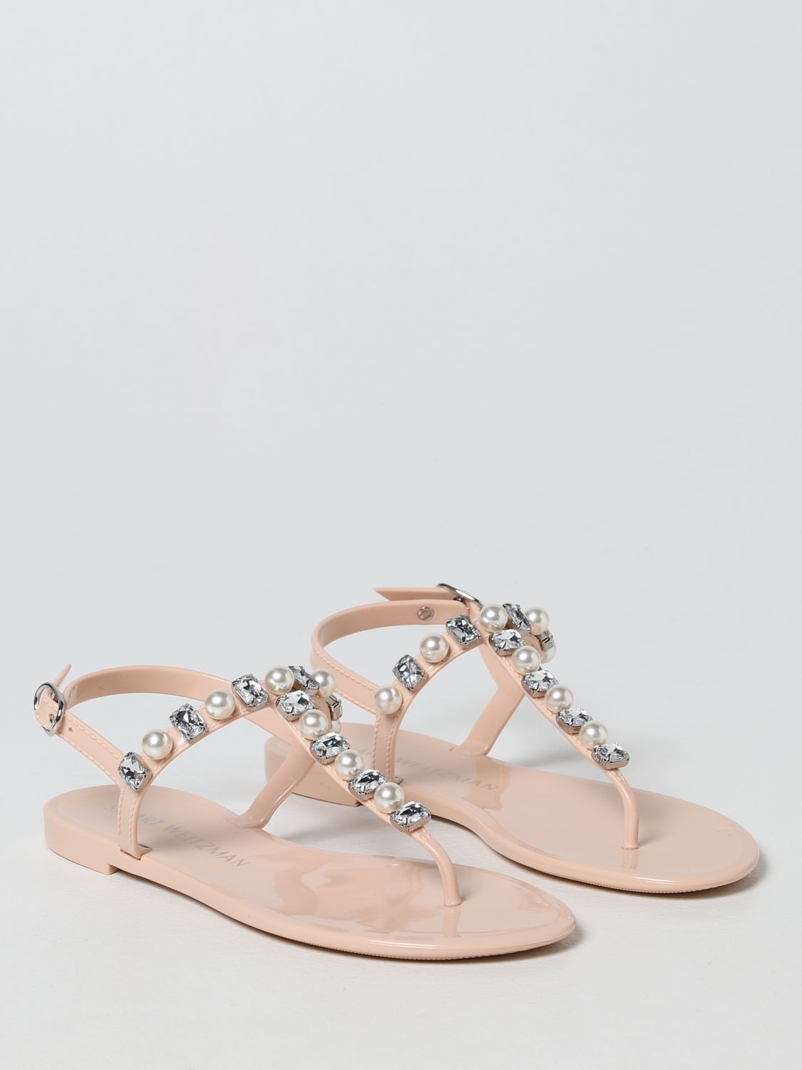 Flat sandals Stuart Weitzman: Goldie Jelly Stuart Weitzman sandals blush pink 2