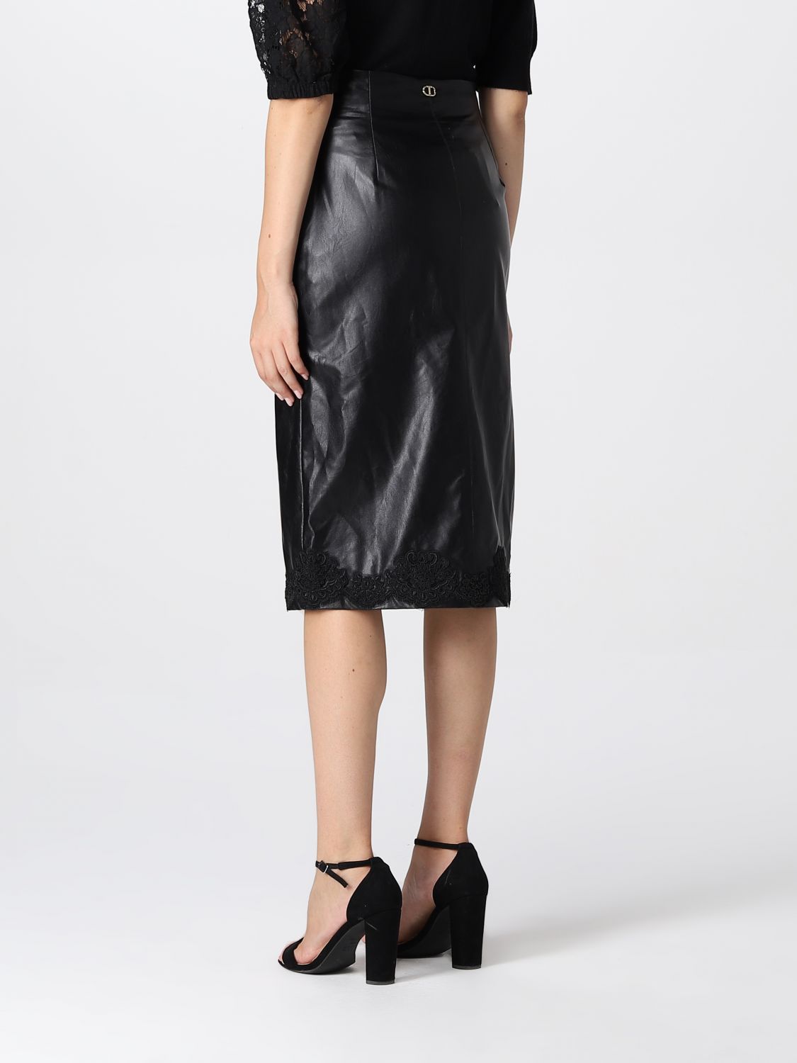 Twinset Skirt For Woman Black Twinset Skirt 222tp2081 Online On Gigliocom 7220