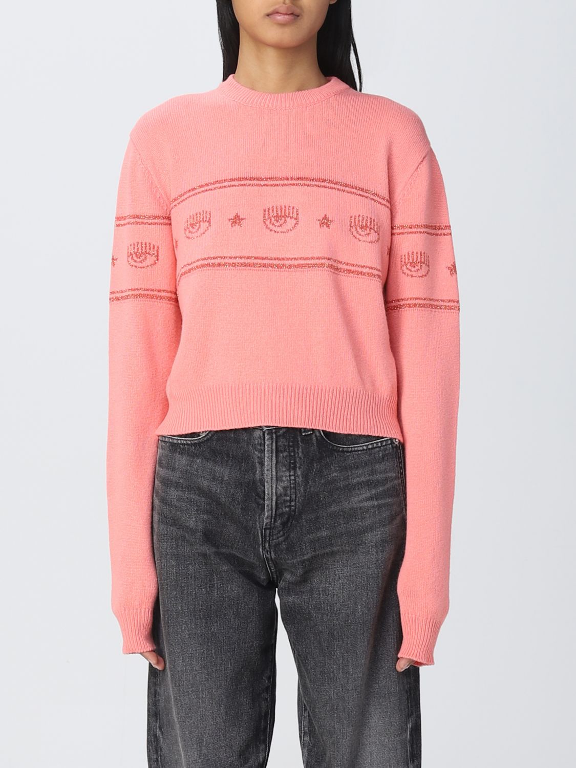 Sweater Chiara Ferragni: Chiara Ferragni sweater for woman pink 1