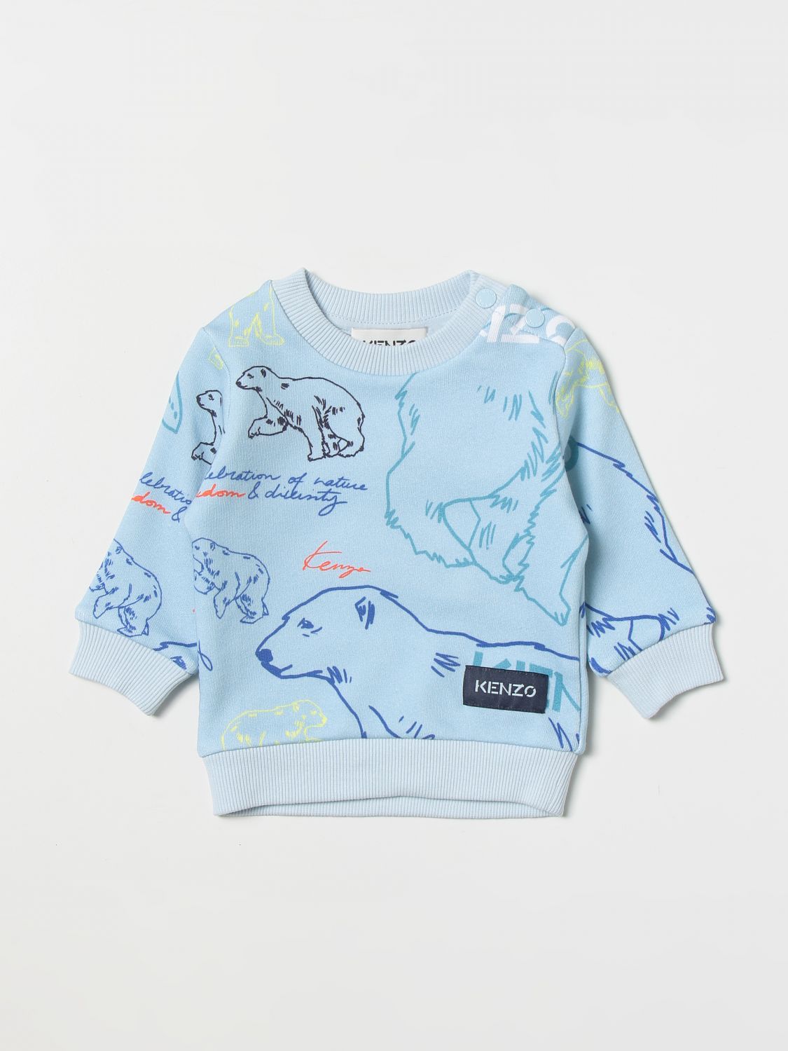 KENZO KIDS: sweater for baby - Blue | Kenzo Kids sweater K05433 online ...