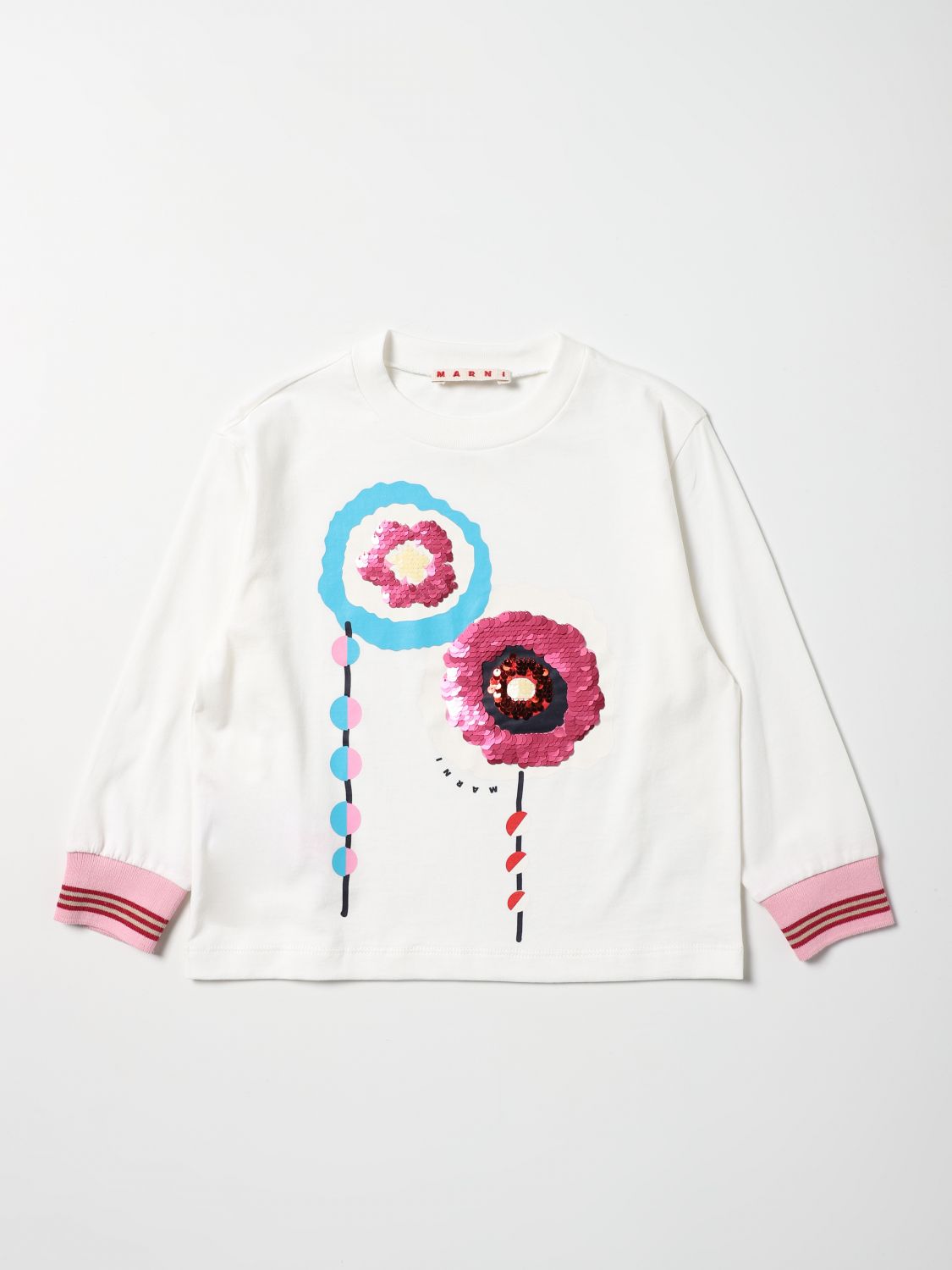 T-shirt Marni: T-shirt Marni con stampa fiori bianco 1