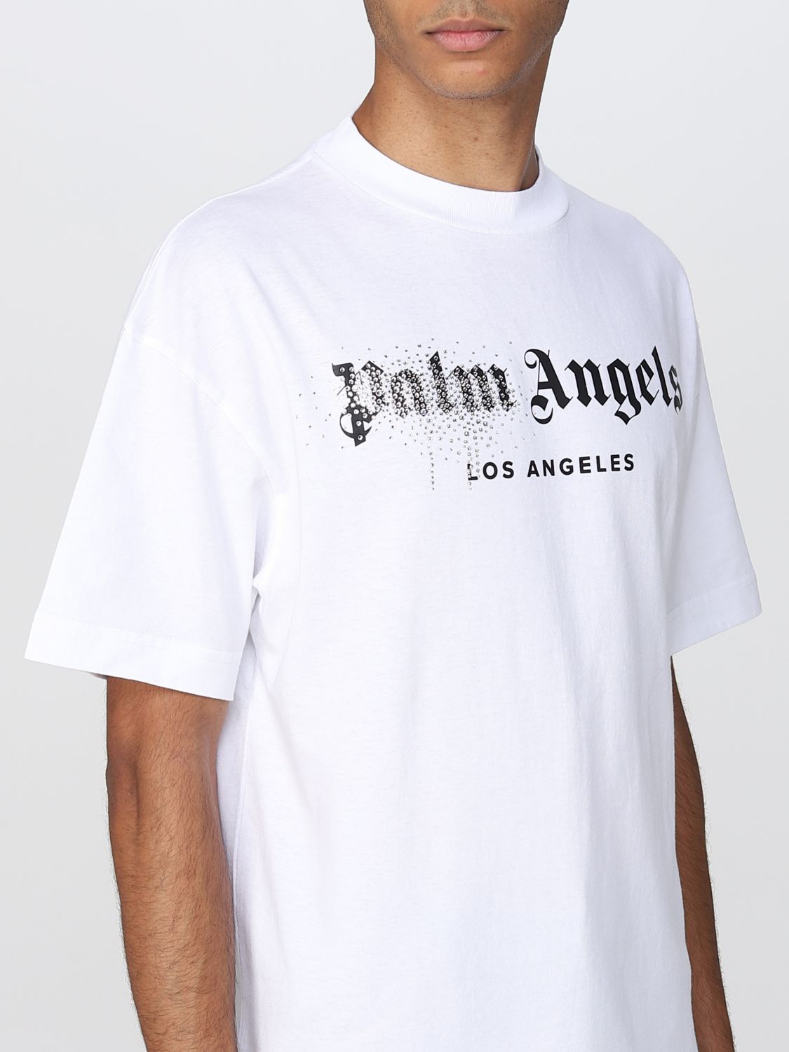 PALM ANGELS: t-shirt for man - White  Palm Angels t-shirt PMAA001F22JER012  online at