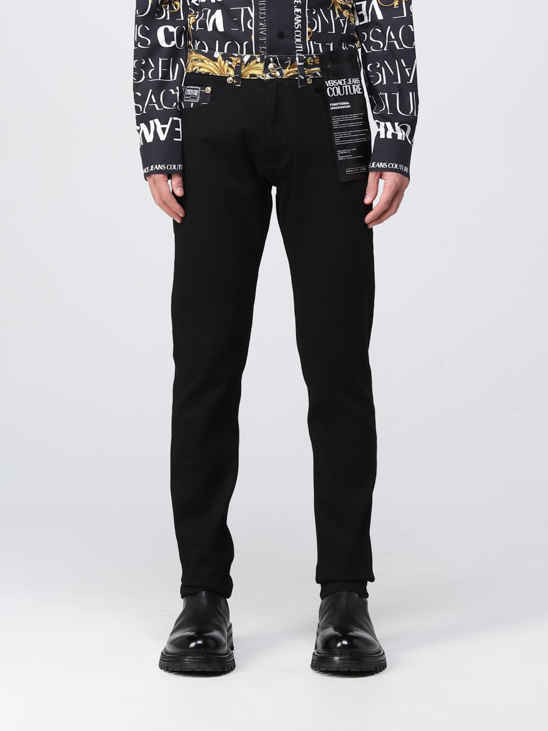 VERSACE JEANS COUTURE pants for man Black Versace Jeans Couture pants 73GAB5DMDW040L54