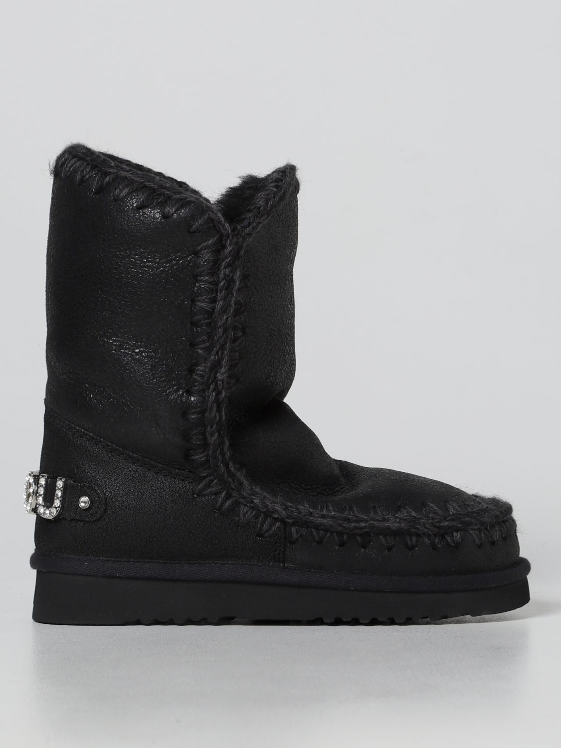 MOU: flat ankle boots for woman - Black | Mou ankle boots FW101037B online