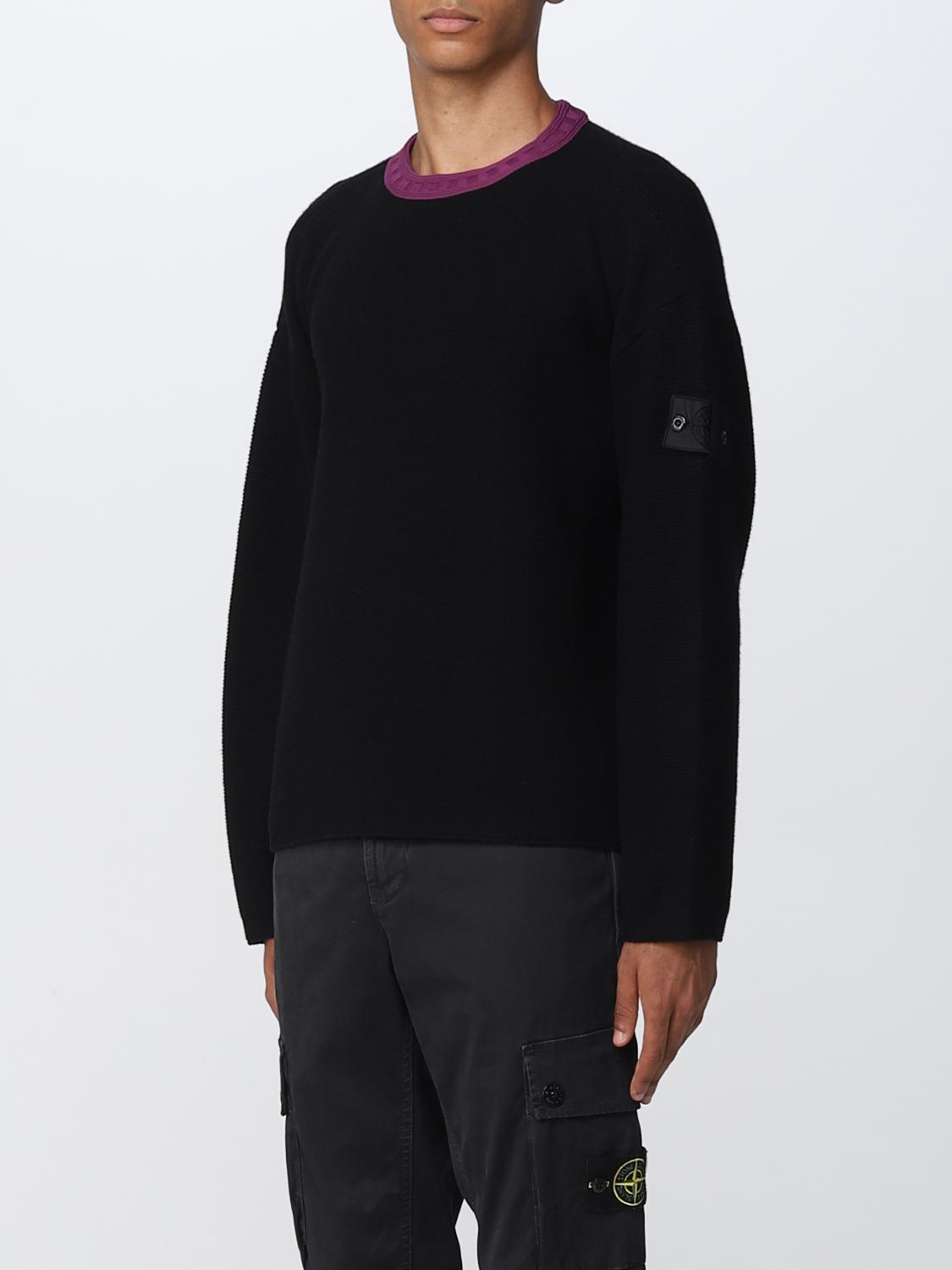 STONE ISLAND: crewneck sweater - Black | Stone Island sweater