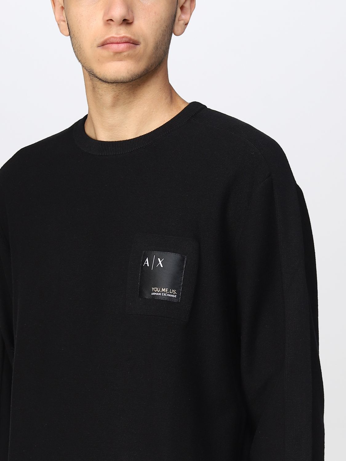 ARMANI EXCHANGE: sweater for man - Black | Armani Exchange sweater ...