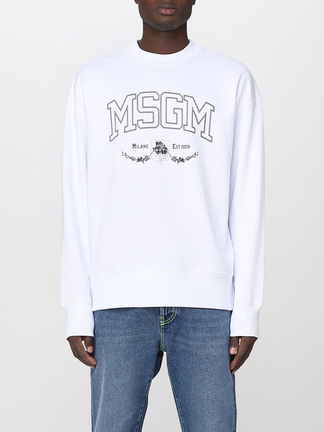 MSGM SWEATSHIRT MSGM MEN COLOR WHITE 1,d50501243