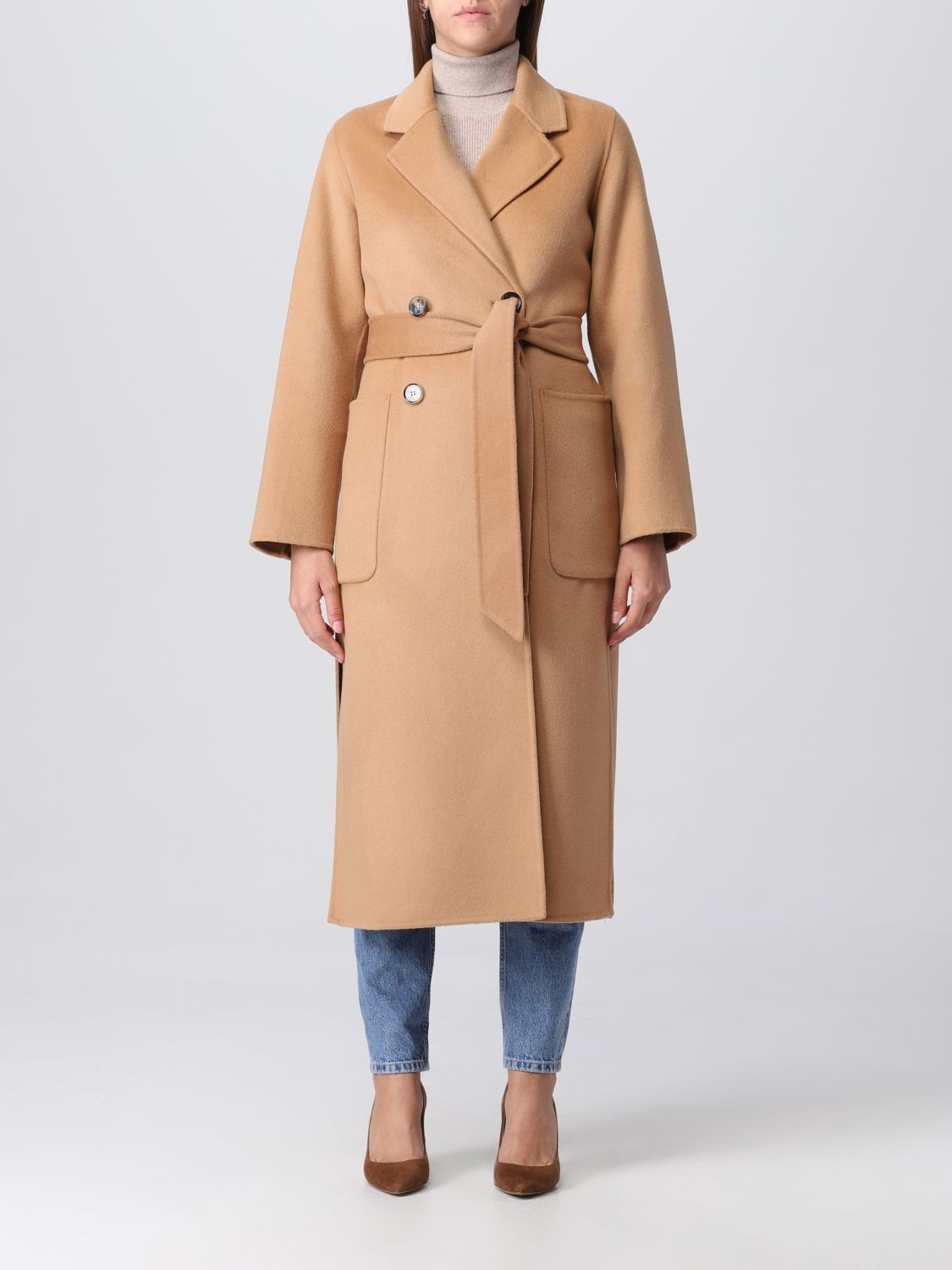 IVY OAK: coat for woman - Camel | Ivy Oak coat IO1122F1064 CELIA ROSE ...