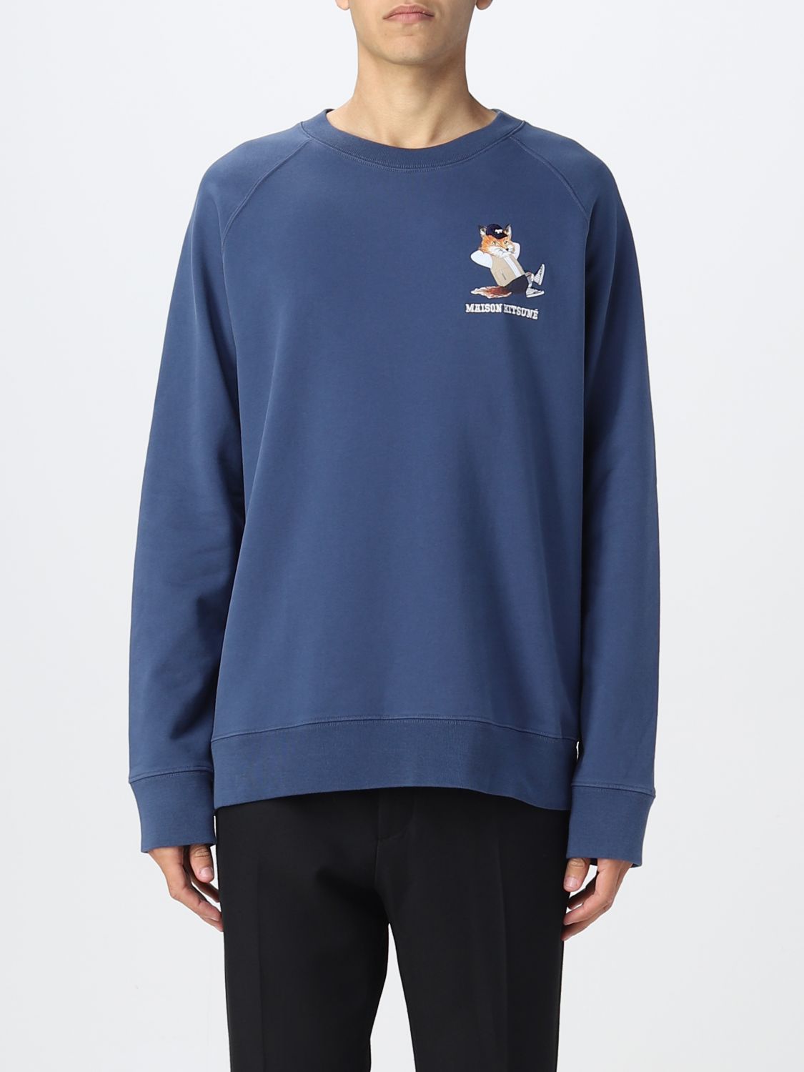 MAISON KITSUNÉ: sweatshirt for man - Denim | Maison Kitsuné sweatshirt ...