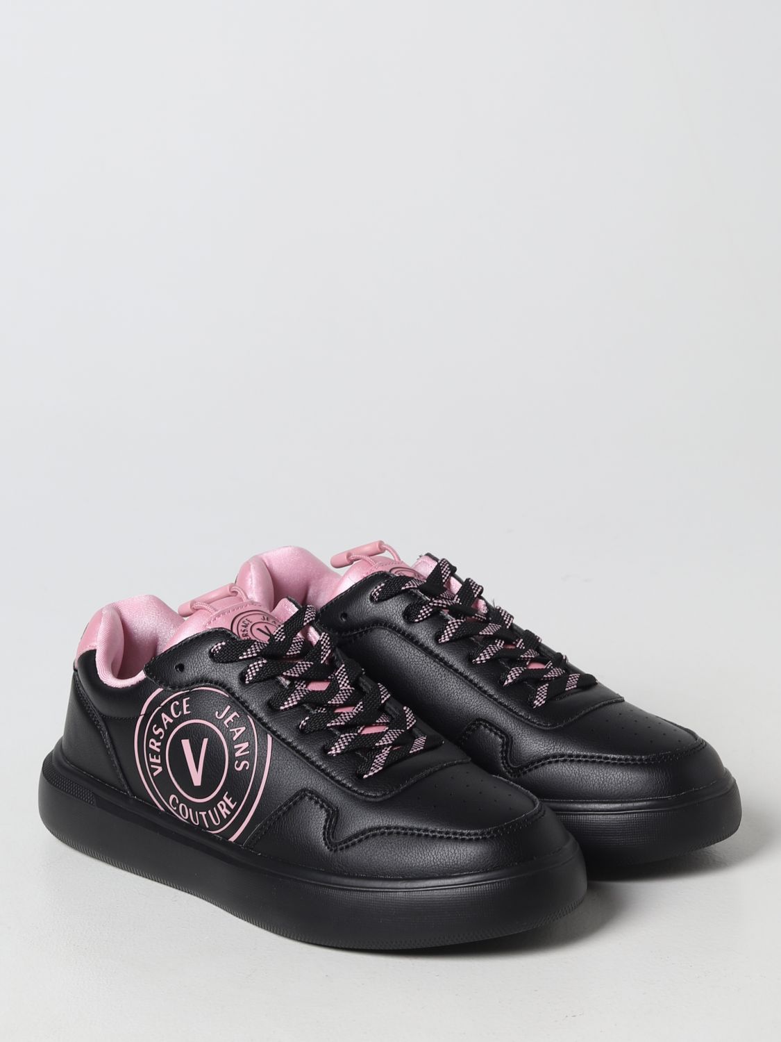 VERSACE JEANS COUTURE: sneakers for women - Black | Versace Jeans ...