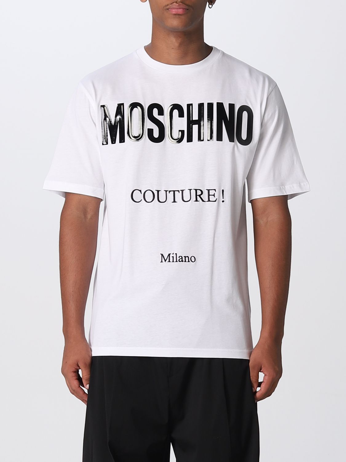 MOSCHINO COUTURE: t-shirt for man - White | Moschino Couture t-shirt ...