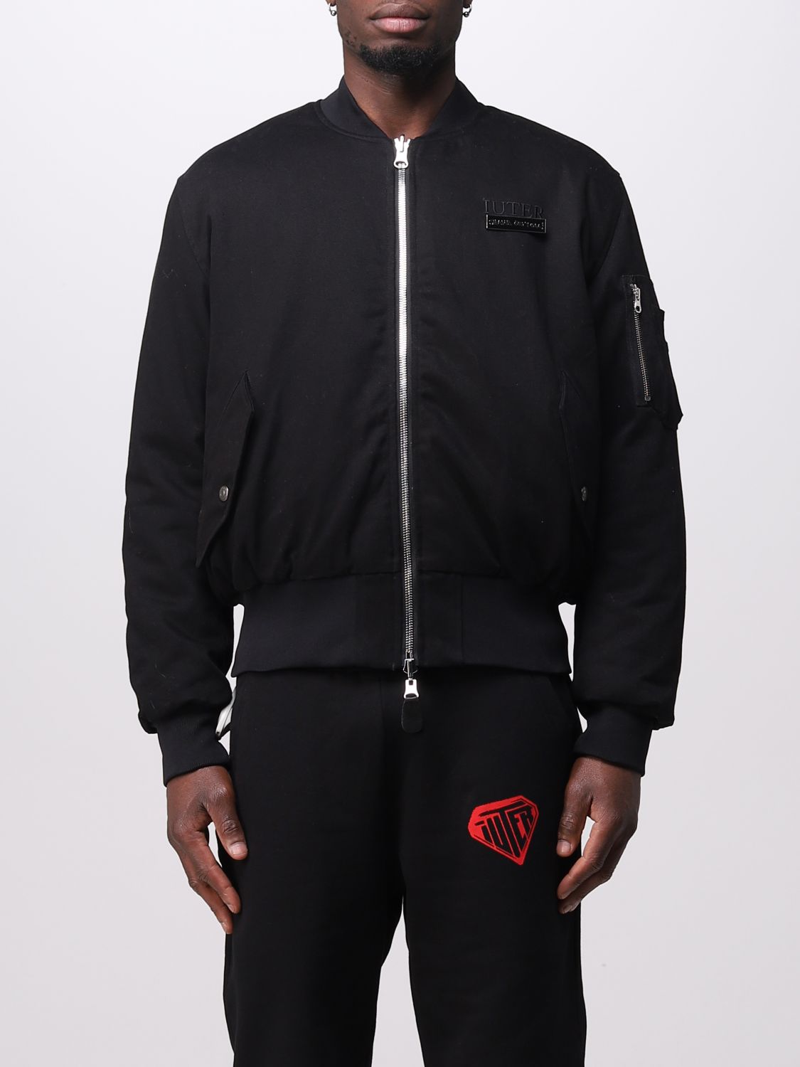 IUTER: jacket for man - Black | Iuter jacket 22WIJB50 online on GIGLIO.COM