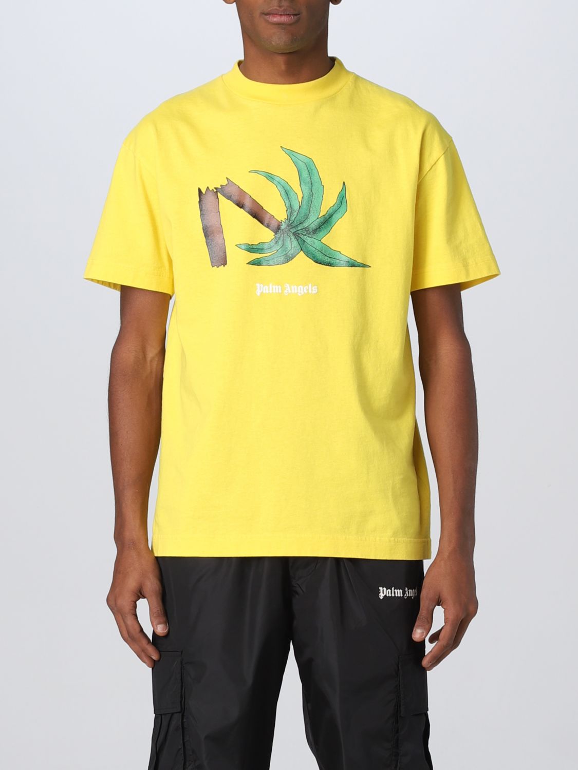 PALM ANGELS: t-shirt for man - Yellow  Palm Angels t-shirt  PMAA001C99JER013 online at