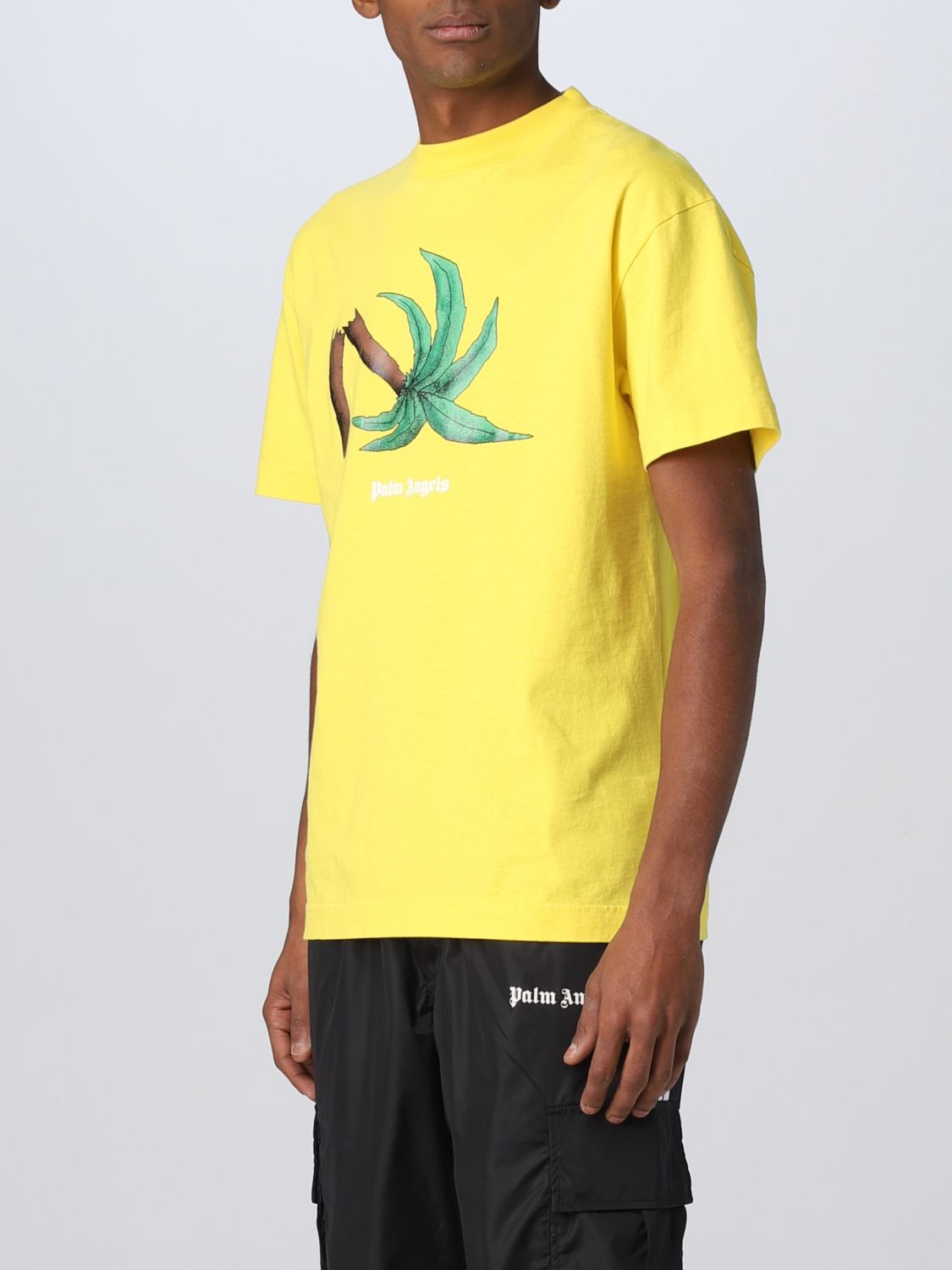 PALM ANGELS, Light yellow Men's T-shirt