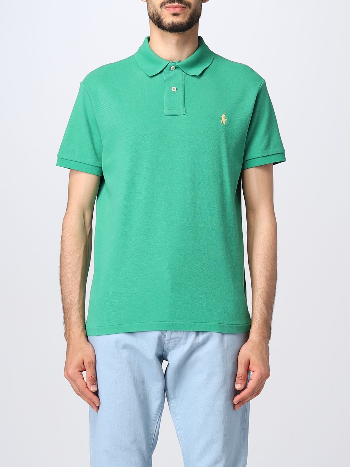 POLO RALPH LAUREN: polo shirt for man - Apple Green | Polo Ralph Lauren ...