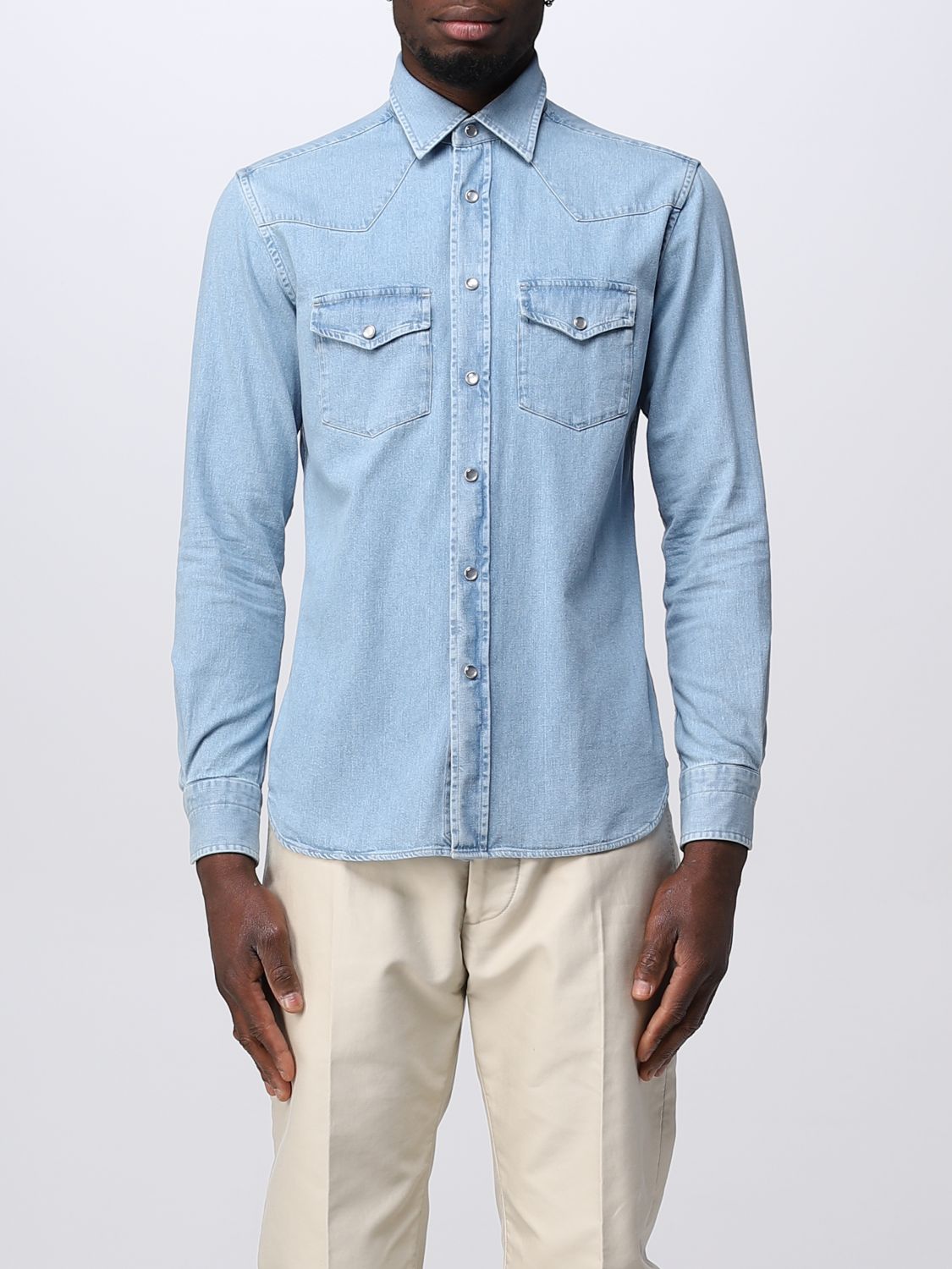 TOM FORD: shirt for man - Blue | Tom Ford shirt HDS001FMC032S23 online on  