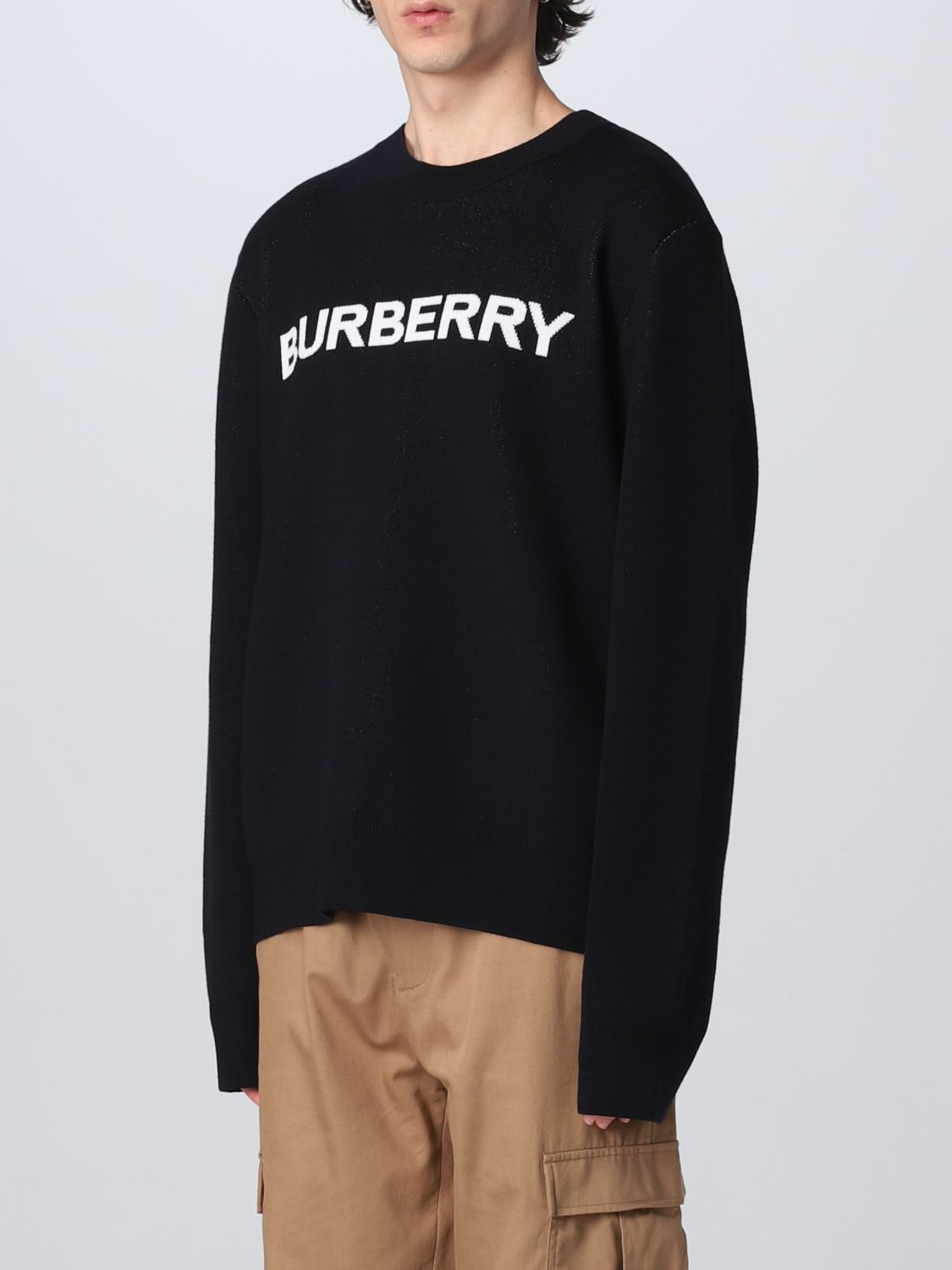 BURBERRY: sweater for man - Blue | Burberry sweater 8063655 online on  
