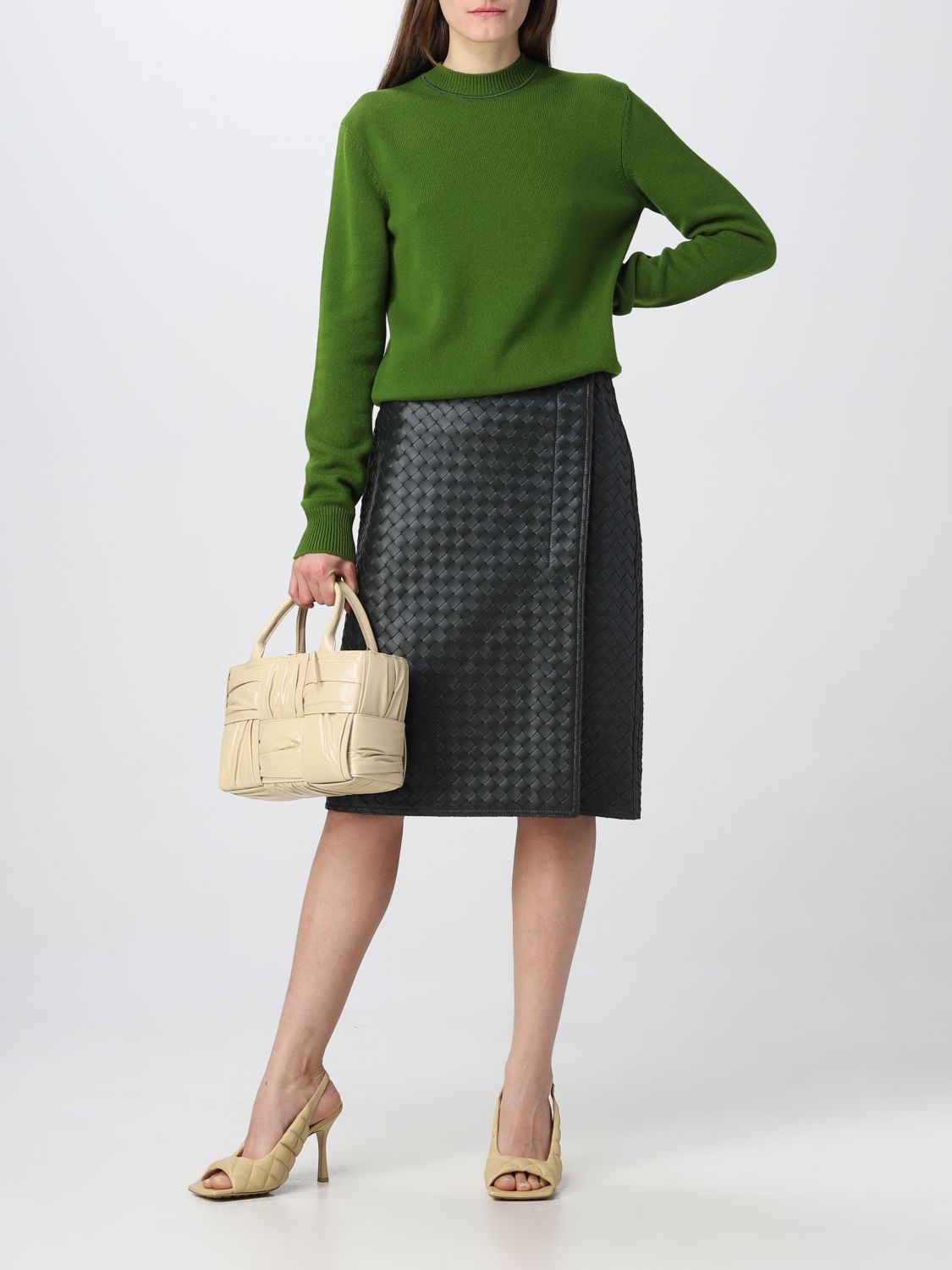 BOTTEGA VENETA: cashmere pullover - Green | Bottega Veneta sweater