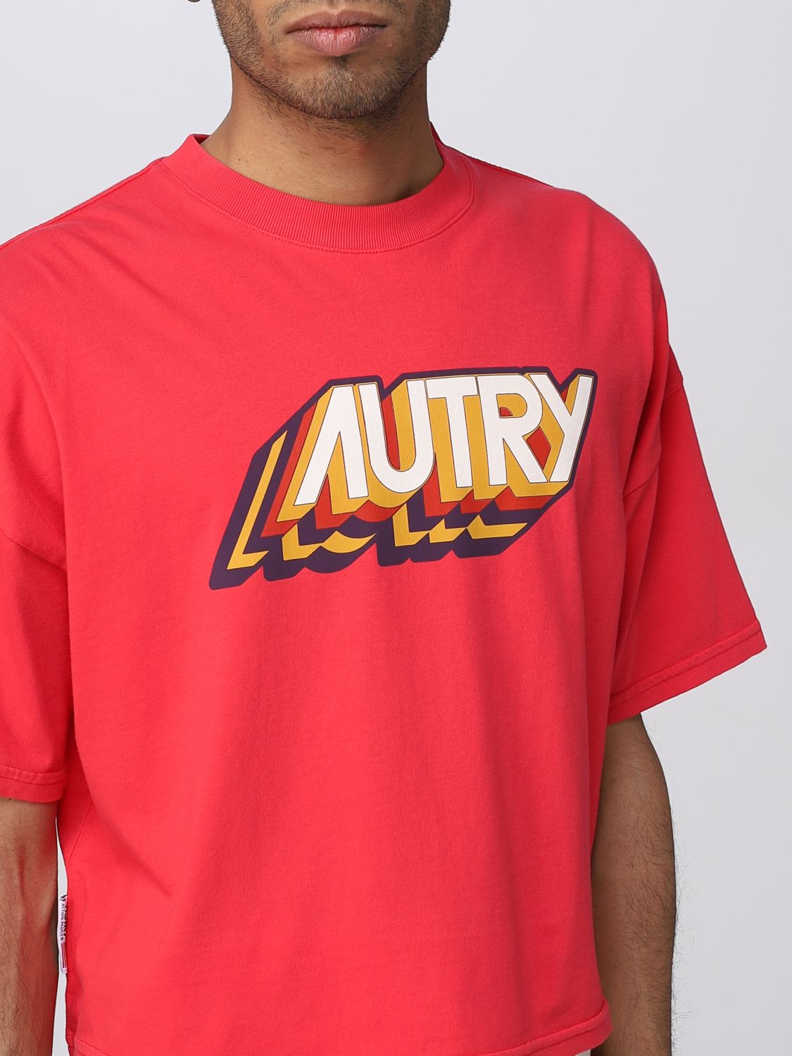 AUTRY: t-shirt for man - Fuchsia | Autry t-shirt TSAW2607 online on ...