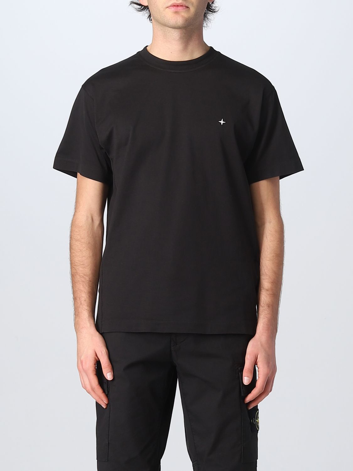 STONE ISLAND: t-shirt for man - Black | Stone Island t-shirt 7815208G3 ...
